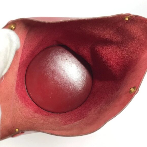 HERMES Pouch Bag-in-Bag Interior accessory case Leather Red - Picture 7 of 12